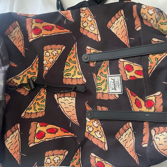 herschel backpack pizza Kids' Novelty 17" keys or carabiner Celebrate National Pizza Day With